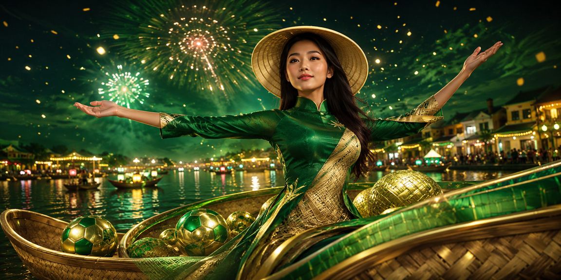 Người chơi xổ số tại Hội An với chiếc nón lá truyền thống Việt Nam